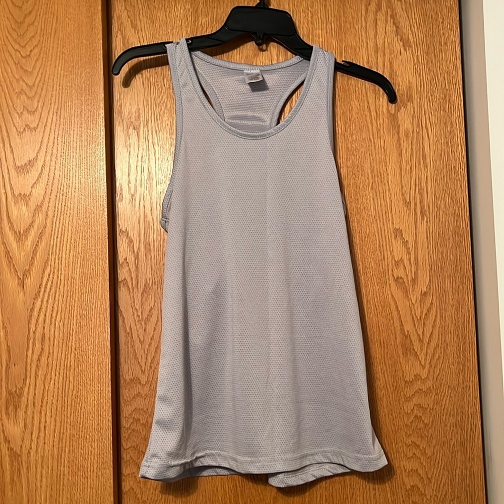 Gray workout tank top, women’s size medium